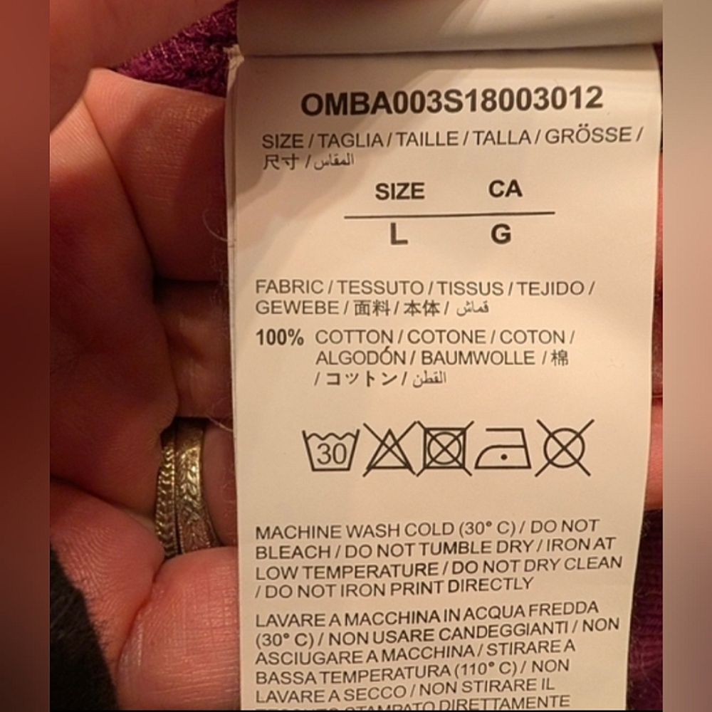 OFF-WHITE X Champion Pullover Hoodie In 2910 Violet Size Large Unisex - Picture 10 of 10